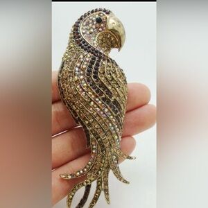 Sparkling Bird Brooch Metal Base